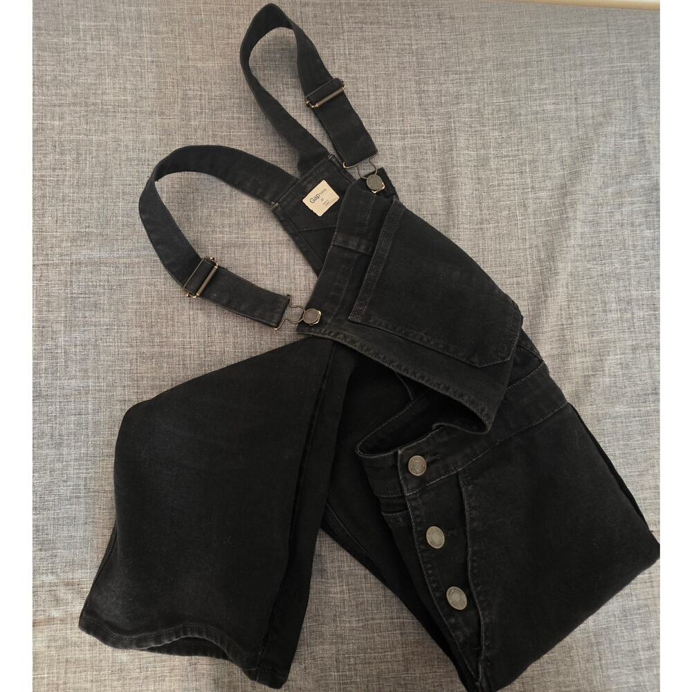 GAP 1969 Edgy Black Denim Overalls Women's SZ 27 (S/XS) Granola girl Gorpcore - Picture 4 of 6